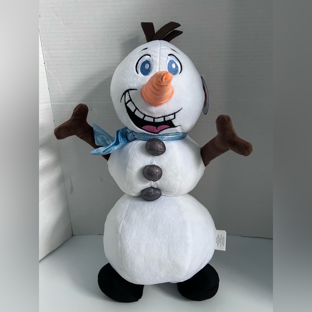 18” NANCO snowman Stuffed Animal Plush - Snow Winter Scarf Carrot Nose Blue Eyes